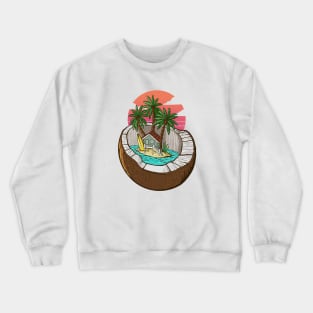Summer Coconut Crewneck Sweatshirt